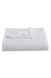 CALVIN KLEIN WAFFLE WEAVE STRIPE COTTON BLANKET