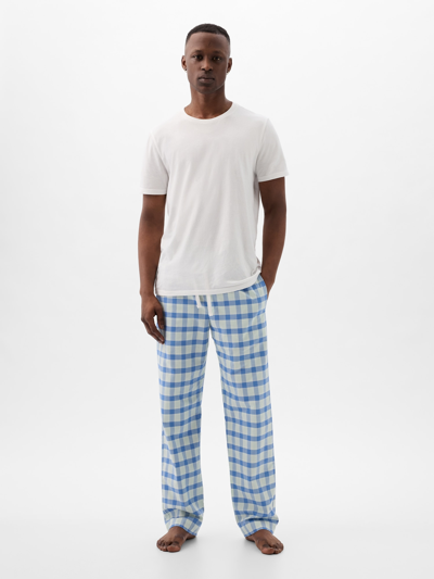 Gap Adult Pajama Pants In Blue Green Plaid