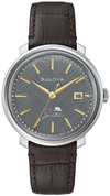 Bulova Men's Frank Sinatra Collection Brown Leather Strap Watch 40mm In Brown / Gold Tone / Gray