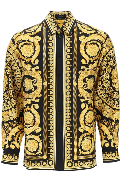 VERSACE BAROCCO PRINT SILK SHIRT