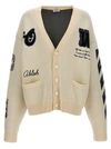 OFF-WHITE VARSITY SWEATER, CARDIGANS MULTICOLOR