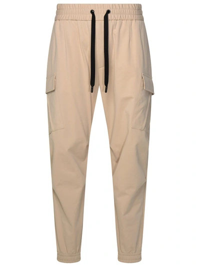 Dolce & Gabbana Cotton Cargo Pants With Branded Tag In Neutrals