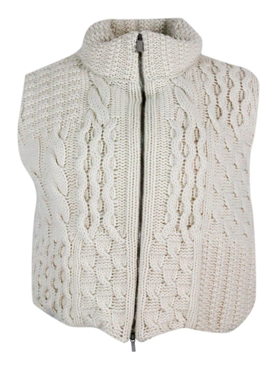 Fabiana Filippi Cashmere Jacket In Beige