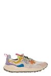Flower Mountain Multicolored Suede And Technical Fabric Sneakers In Multi