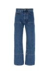 Palm Angels Monogram Detailed Straight Leg Jeans In Lightbluebla