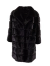 Simonetta Ravizza Notched Lapel Coat In Black