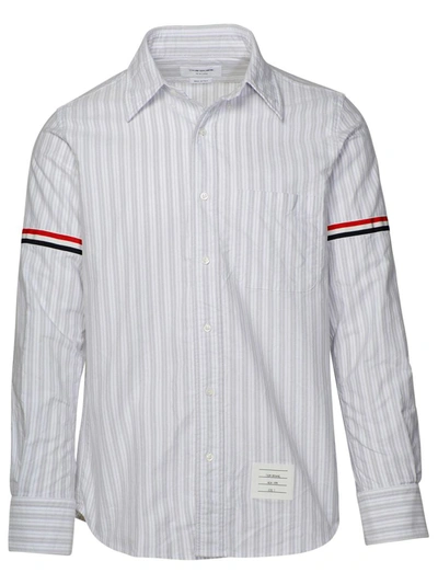 Thom Browne Rwb Stripe Striped Cotton Shirt In Multi-colored