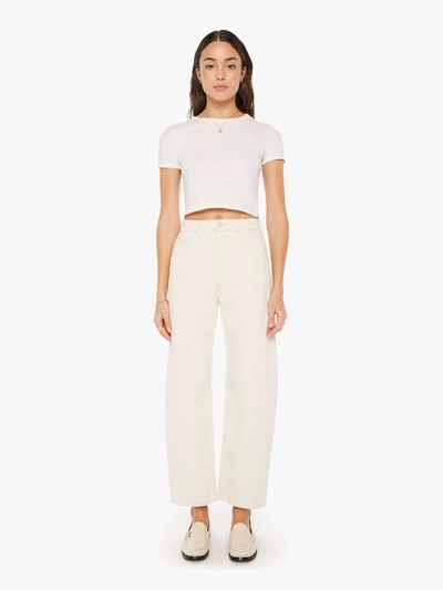 MOTHER THE HALF-PIPE ACT NATURAL JEANS IN WHITE - SIZE 34