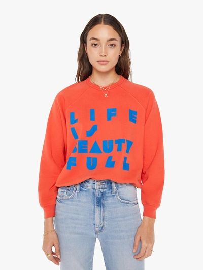 Mother The Biggie Message Sweatshirt In Red