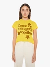 MOTHER THE SINFUL GET IT TOGETHER T-SHIRT IN YELLOW - SIZE SMALL