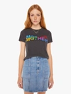 MOTHER THE LIL SINFUL KALEIDOSCOPE T-SHIRT IN BLACK - SIZE MEDIUM