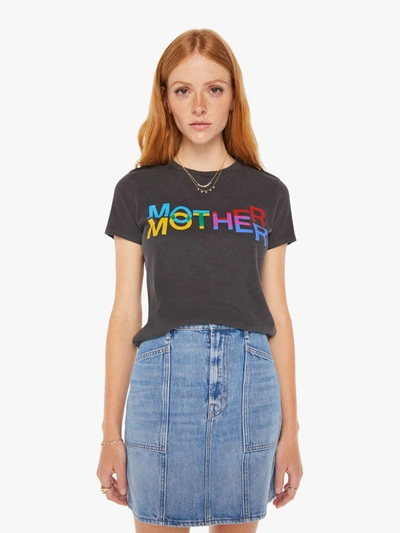MOTHER THE LIL SINFUL KALEIDOSCOPE T-SHIRT IN BLACK - SIZE MEDIUM