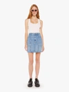 Mother The Lineup Swooner Mini Love Line Skirt In Blue