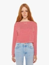 Mother The Skipper Bell Striped Top In Red
