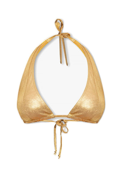 Forte Forte Tie Strap Bikini Top In Gold