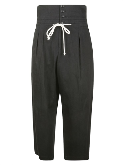 Yohji Yamamoto R-high Waist Pants In Black