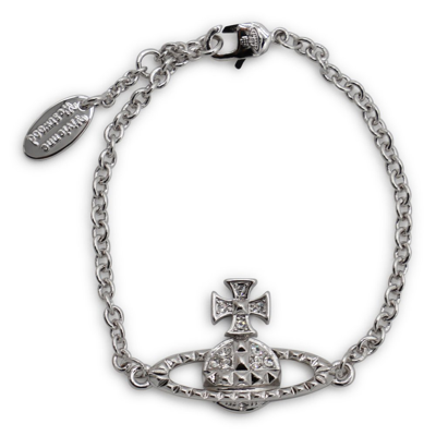 Vivienne Westwood Mayfair Bas Relief Bracelet In Silver