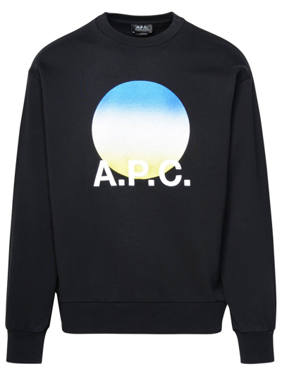 Apc A.p.c. Graphic Printed Crewneck Sweatshirt In Black