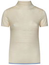 Victoria Beckham Open-knit Cotton Top In Cream