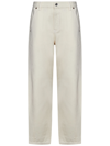 Victoria Beckham Mia High Rise Wide Cotton Denim Jeans In White