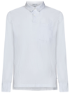 James Perse Rugby Polo Shirt In White Suede Jersey In White