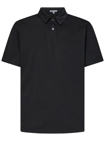 James Perse Polo Shirt In Carbon