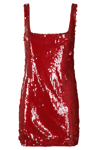 Staud Eclipse Sequined Minidress In Poin Poinsetta