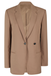 Helmut Lang Single-double Breasted Blazer In Z Dune