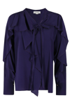 Victoria Beckham Romantic Draped Silk Blouse