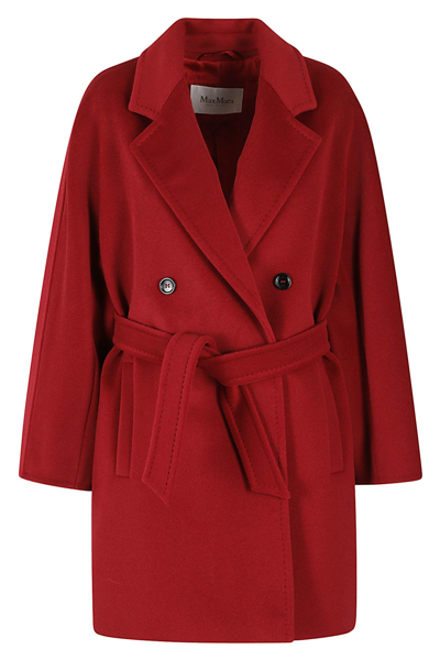 Max Mara Addurre Wool Cashmere Coat In Red