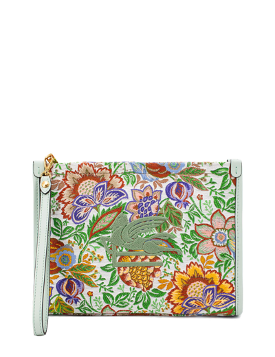Etro Pouch In Multicolour On White Base