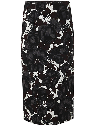 N°21 PRINTED MIDI SKIRT