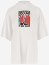 Palm Angels Ski Club Graphic Print Crew Neck T-shirt In White