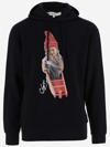 JW ANDERSON COTTON HOODIE WITH GRAPHIC PRINT AND LOGO