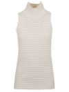 Jil Sander Weste Aus Baumwolle In Waffelstrick In Chalk