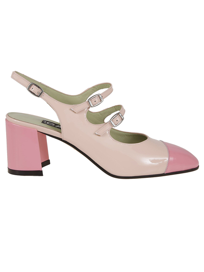 Carel Slingback Papaya In Pink Paint Leather