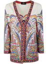 Etro Floral-print Silk Jacket In Multi