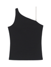 Givenchy Contrast Asymmetric Strap Top In Black
