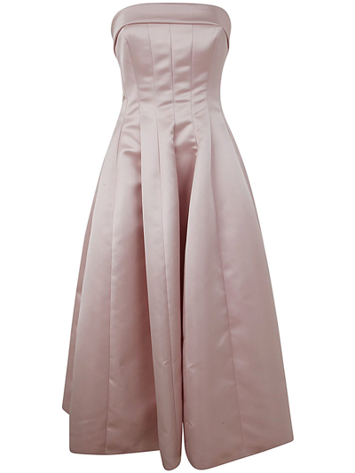 Philosophy Di Lorenzo Serafini Duchesse Long Dress In Pink