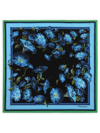 Dolce & Gabbana Foulard 90 X 90 Fiore Notturno In Yh Fondo Azzurro