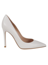 Gianvito Rossi 105mm Gianvito Leather Pumps In Nap Bianco