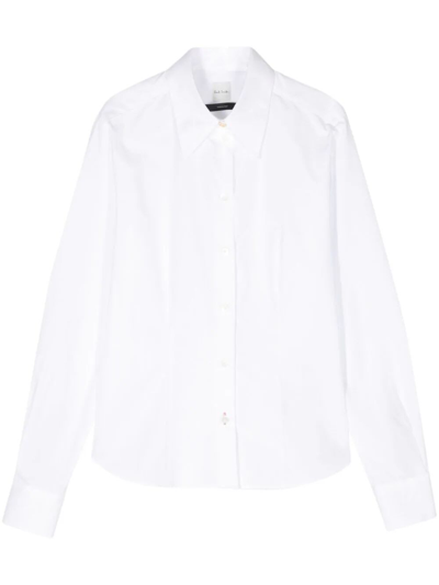 Paul Smith Long-sleeve Cotton Shirt In White