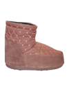 MOON BOOT ICON LOW NO LACE QUILTED BROWN