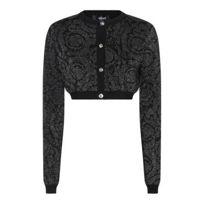 Versace Barocco Button In Black