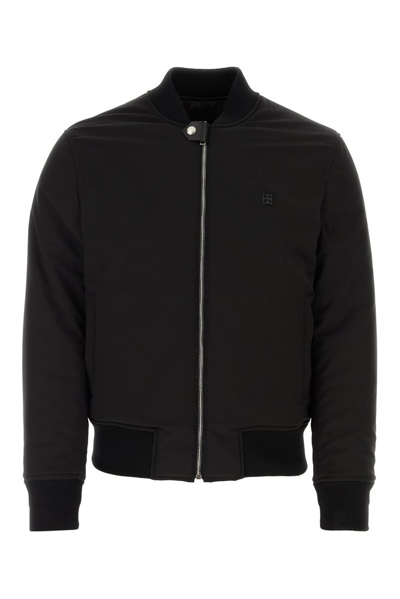 Givenchy 4g Plaque Reversible Bomber Jacket In Black