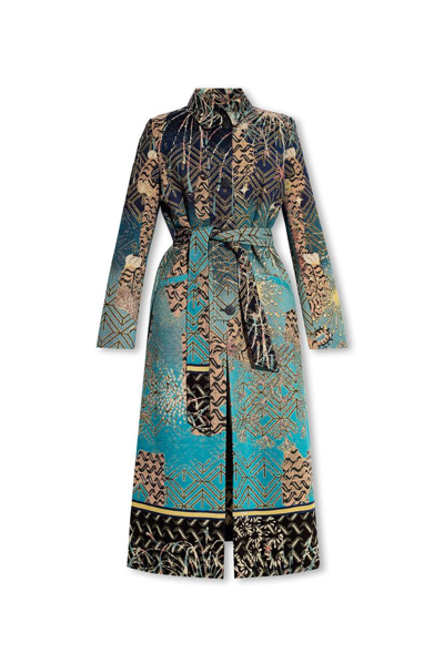 Forte Forte Jacquard Long Coat In Multi