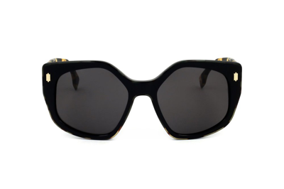 Fendi Eyewear Geometric Frame Sunglasses In Black