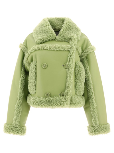 Stand Studio Kristy Eco Shearling Jacket In Green