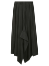 YOHJI YAMAMOTO YOHJI YAMAMOTO ELASTICATED WAISTBAND SKIRT