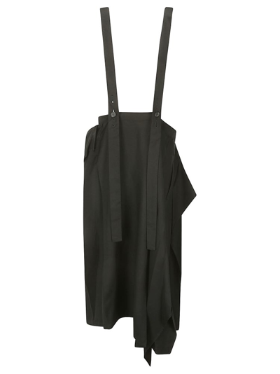 Yohji Yamamoto Suspender Skirt In Black